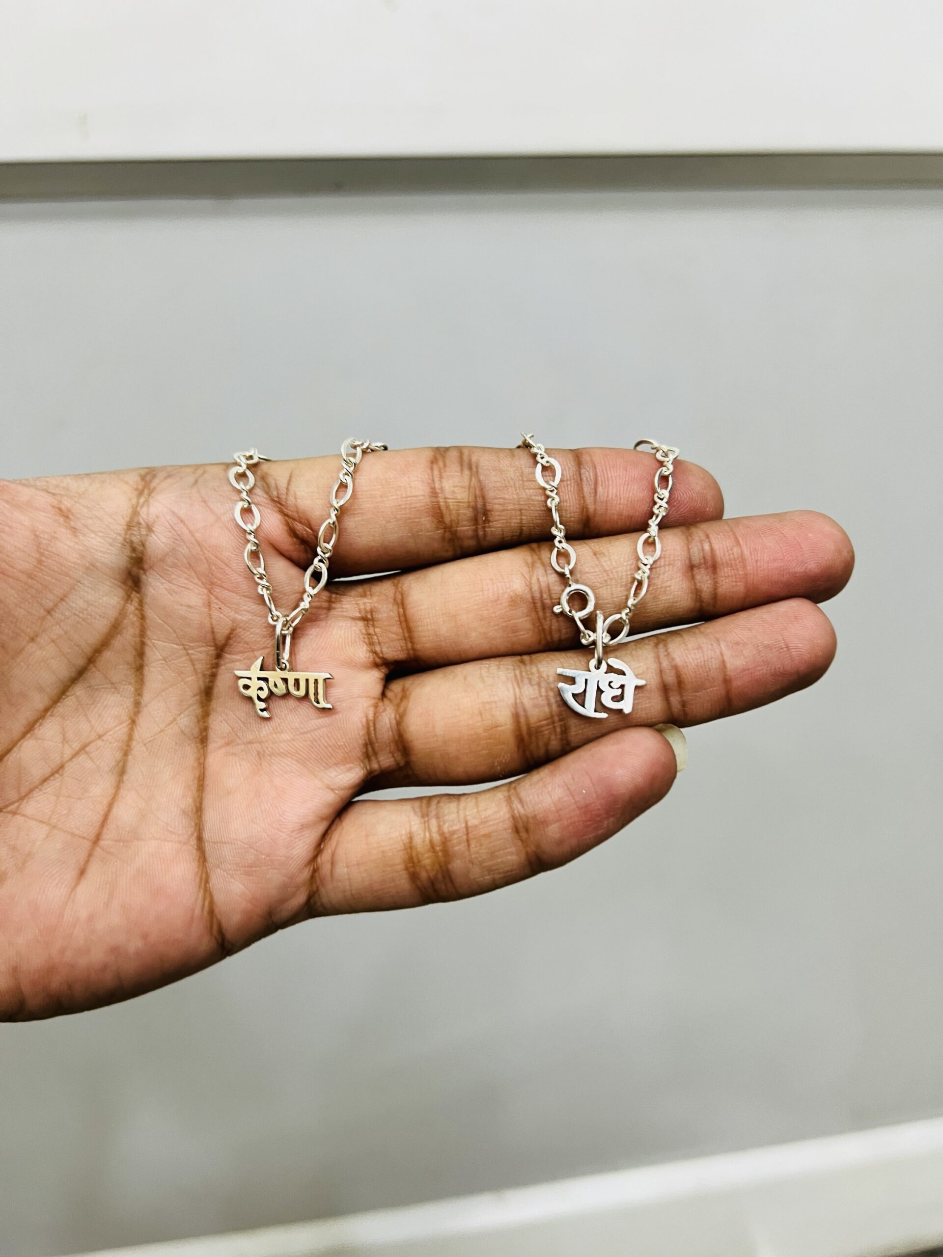 Pure Locket Chain 925 Pure Silver Krishan locket and chain