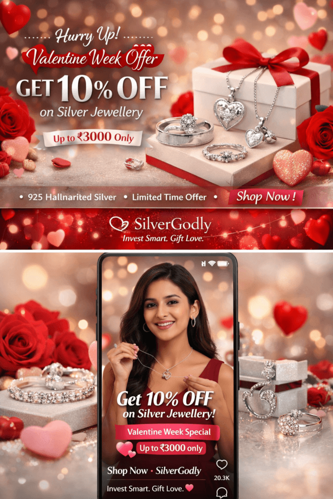 Valentine Week Sale – Get 10% OFF Silver Jewellery | SilverGodly